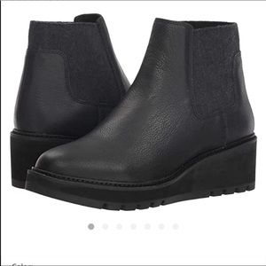 Eileen Fisher Black Chelsea Wedge Platform Boots